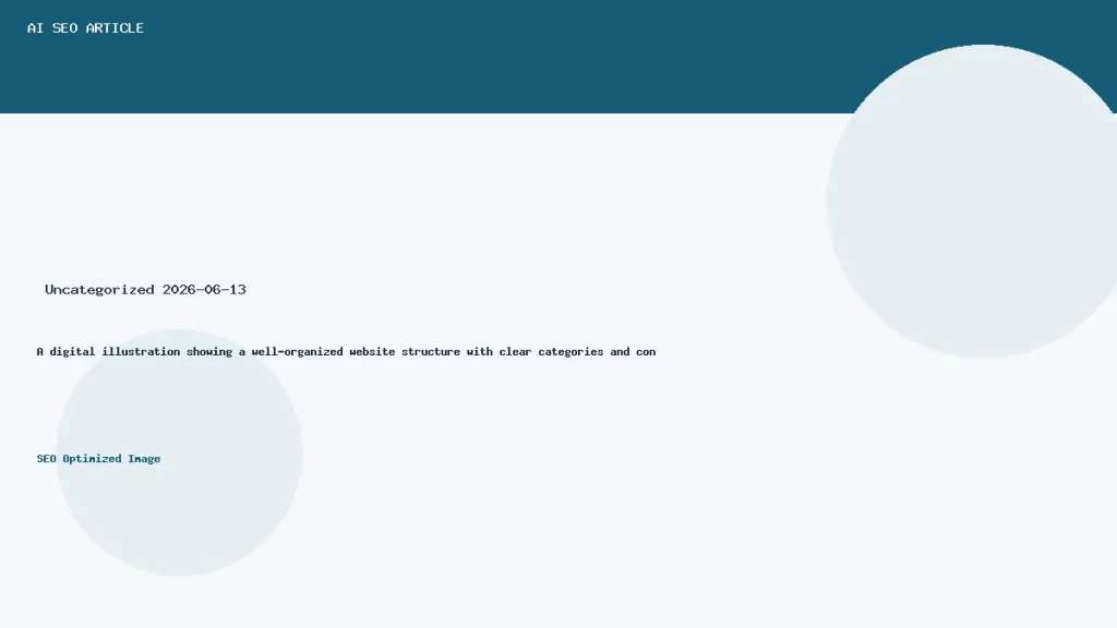 A digital illustration showing a well-organized website structure with clear categories and content blocks, contrasting with a chaotic, unorganized pile of digital documents. The well-organized side features clean lines, labels, and connections, symbolizing efficiency and ease of navigation. The chaotic side shows scattered, unlabeled files. Modern, clean aesthetic. No text or logos., featured image, 16:9, professional editorial blog image, no visible text, no logo, no watermark